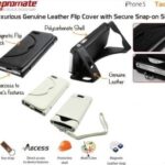 Promate White Tacca iPhone 5 Leather Flip Cover