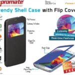 Promate Fenes S5 Bookcover with window Colour:Black