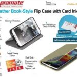 Promate Gold Folio S5 Bookcover with inside card pocket