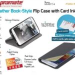 Promate Grey Folio S5 Bookcover with inside card pocket