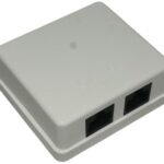 LinkQnet RJ45 CAT 6 Double Wall Mount Surface Box