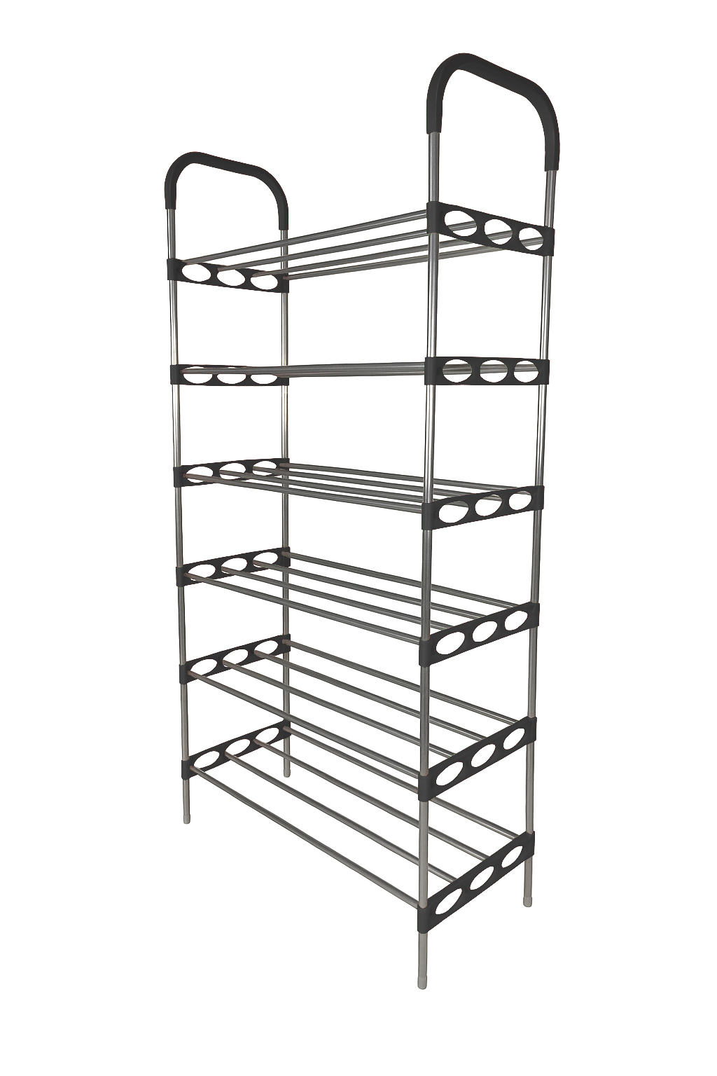 csyyh9907-6-blk Nordic Wind Black 6 Tier 18 Shoe Steel Rack - Image 1