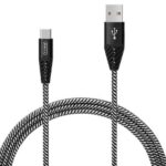 Ezra USB-A to USB Type-C 3A 1 Meter Fast Charging Black Braided Cable