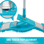 Kleaner Microfiber Extendable Flat Mop Blue