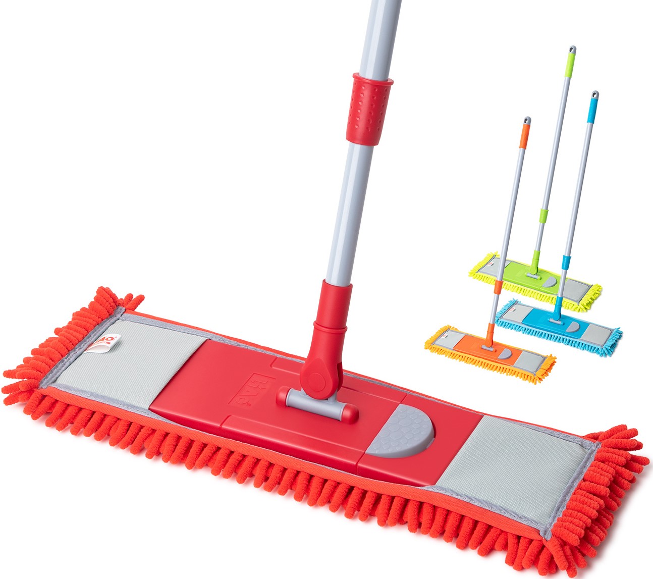 kl-la2210rd Kleaner Microfiber Extendable Flat Mop Red - Image 1