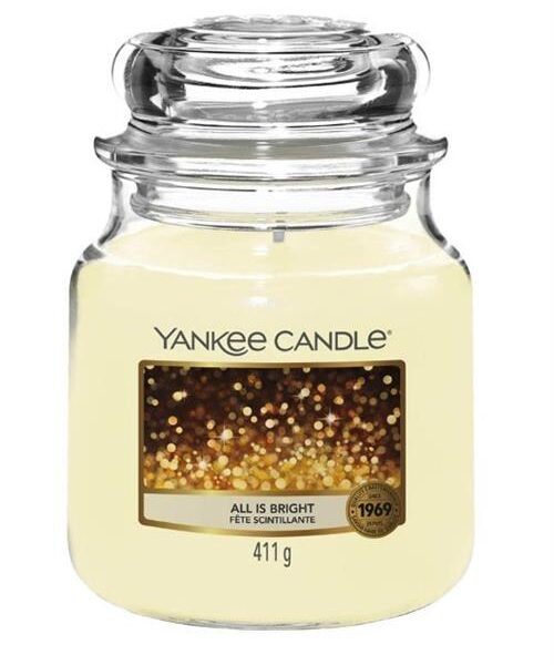 Yankee Candle All Is Bright Medium Jar Retail Box No