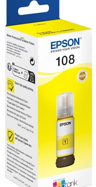 Epson 108 EcoTank 70Ml Ink Yellow Bottle