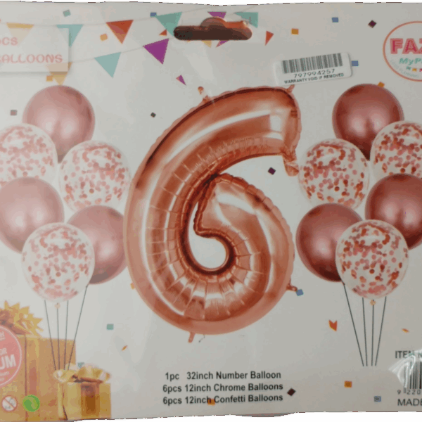 Casey 13pc Rose Gold and White Balloon Set Nr 6