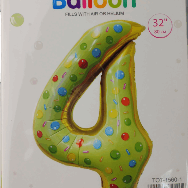 Casey 102cm Donut Balloon Number 4