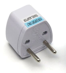 UniQue Travel Adapter Two Pin Male Schuko Plug To