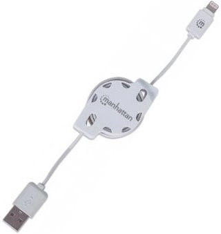 Manhattan iLynk Lightning Cable Retractable 1m