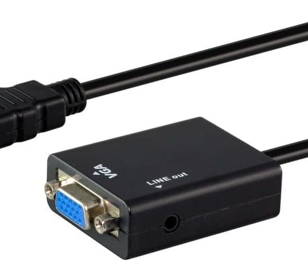 UniQue HDMI Male To Female VGA With Audio Adaptor
