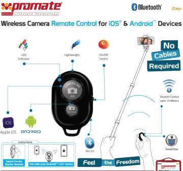 Promate Zap Wireless Camera Remote Control for
