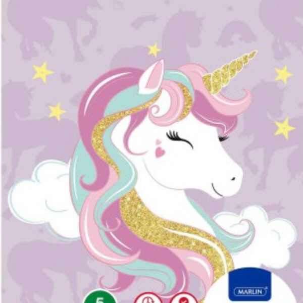 Marlin A4 Unicorn Precut Book Covers 5 Pack