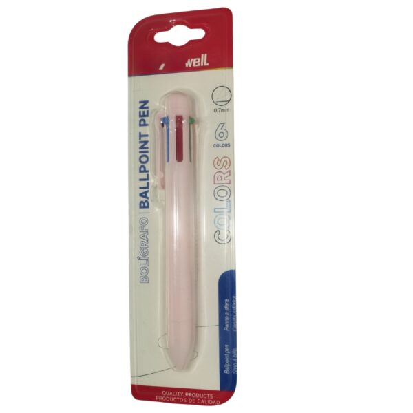 ARTWELL 6 Colours Ballpoint Pen Pink