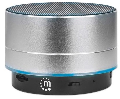 Manhattan Silver Metallic LED Bluetooth Speaker