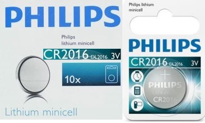 Philips Minicells Battery CR2016 Lithium Sold as
