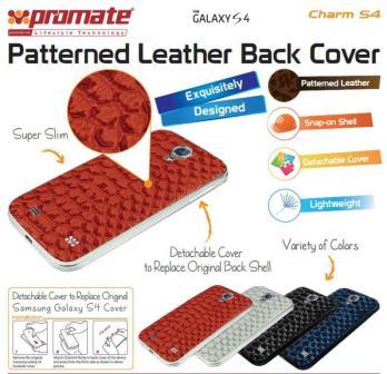 Promate Maroon  Charm.S4 Premium Leather Back