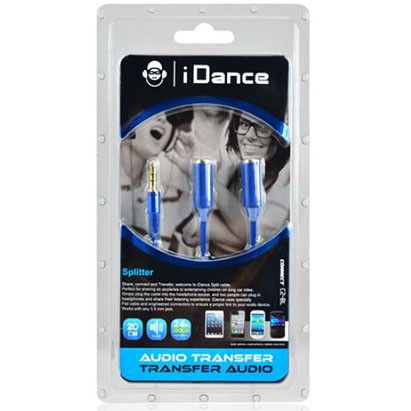 iDance Blue Connect C2 3.5mm 1 to 2 Splitter