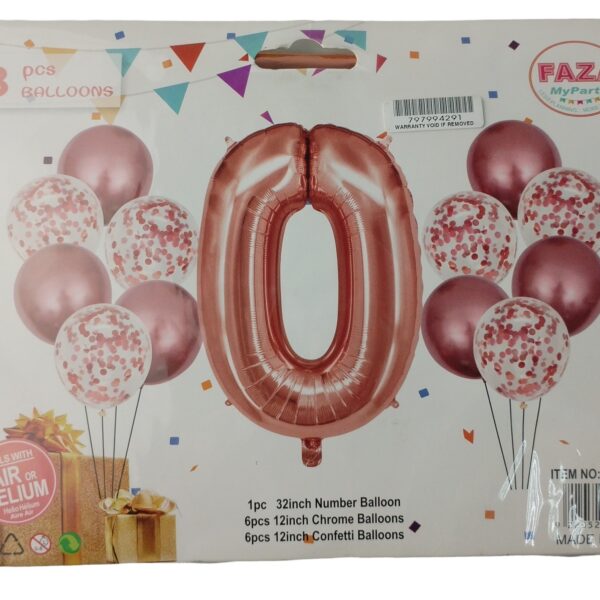 Casey 13pc Rose Gold and White Balloon Set Nr 0