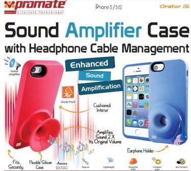 Promate Black  Orator-I5-Sound Amplifier case