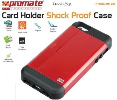 Promate Maroon Pocket iPhone 5 Shock Proof