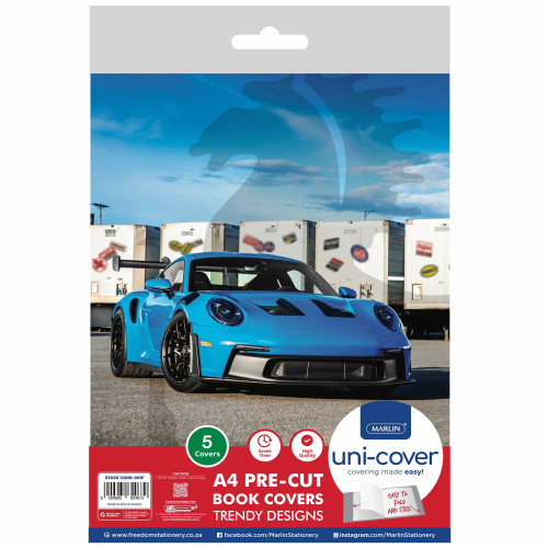 Marlin A4 PreCut Book Covers Porsche 5pack