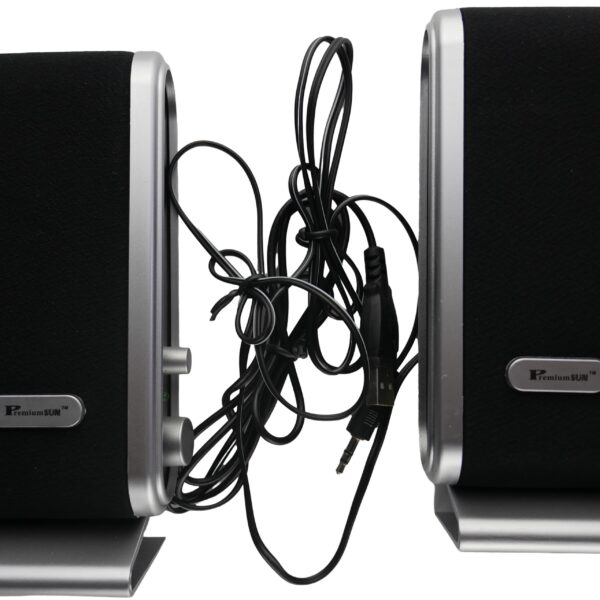 Unique USB Multimedia Speakers Black & Silver