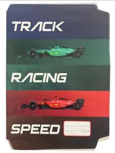 Marlin A4 PreCut Book Covers F1 Track Racing