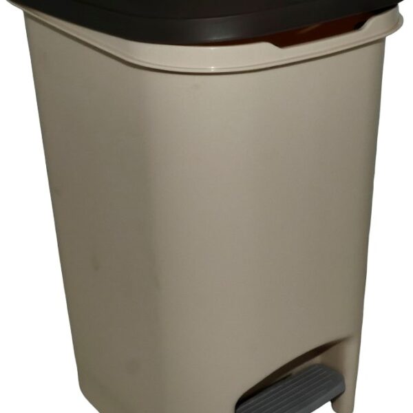 Casey 20 Litre Step On Pedal Waste Bin Beige And