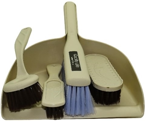 Casey 5 Piece Handheld Dust Pan And Brush Set