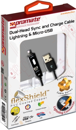 Promate Black LinkmateDuo Dual