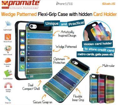 Promate Green Slab iPhone 5 Wedge Patterned