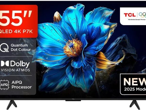 TCL P7K-UK 55Inch QLED Direct LED 4K HDR Smart Google TV