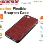 Promate Brown Lanko.i5 Hand Crafted Leather Case