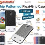 Promate Black Cameo Drip Patterned FlexiGrip Snap case
