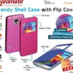 Promate Fenes S5 Bookcover with window Colour:Pink