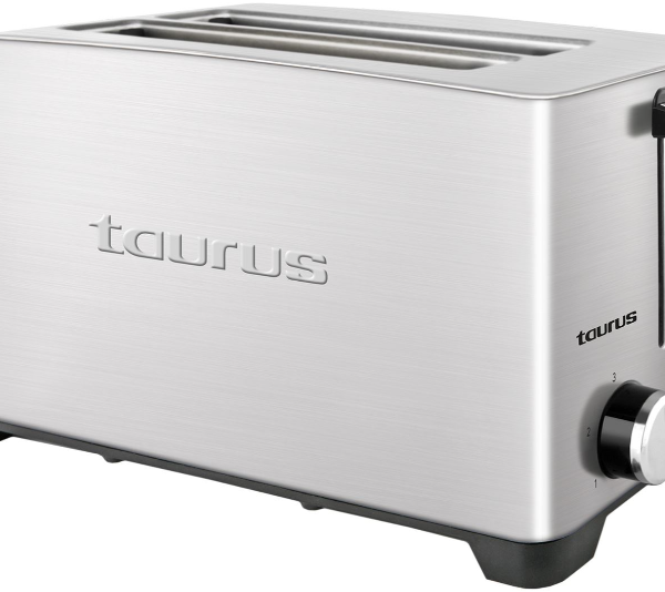Taurus 4 Slice 1400W Stainless Steel Brushed Toaster