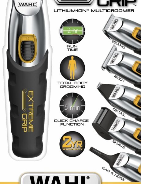 Wahl 25 Piece Extreme Grip Lithium Ion Multigroomer Kit