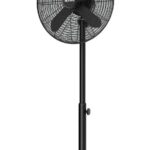 Alva Air 40cm Matte Black Finish Telescopic Pedestal Fan