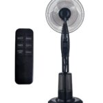 Alva Air 40cm Pedestal Mist Fan Black with remote