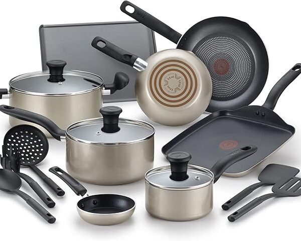 Tefal Culinaire 16Piece Nonstick Champagne Cookware Set