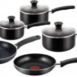 Tefal Essential 8 Piece Non Stick Set Black