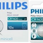 Philips Minicells Battery CR1620 Lithium Sold as Box of 10