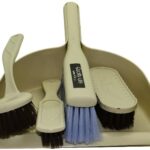 Casey 5 Piece Handheld Dust Pan And Brush Set Cream