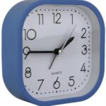 Casey Bedside Square Alarm Clock 12cm Blue