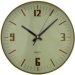 Casey Wall Clock Pine Woodgrain Beige