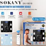 Sokany 180KG Bluetooth Bathroom Scale Black