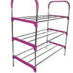 Nordic Wind Pink Cross 3 Tier 12 Shoe Steel Rack