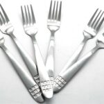Casey Catering 6 Piece Stainless Steel Dinner Dessert Forks Square Design